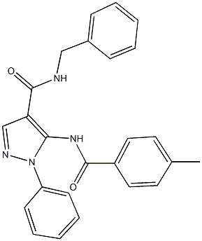 N-benzyl-5-[(4-methylbenzoyl)amino]-1-phenyl-1H-pyrazole-4-carboxamide Structure