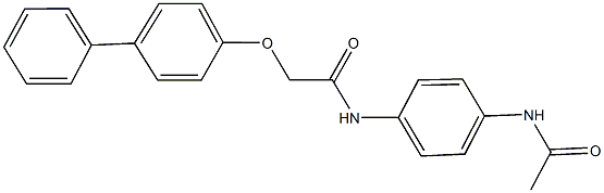 N-[4-(acetylamino)phenyl]-2-([1,1'-biphenyl]-4-yloxy)acetamide Struktur