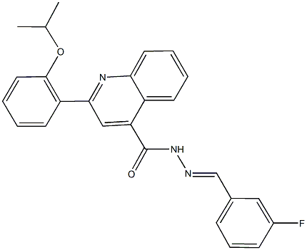 N'-(3-fluorobenzylidene)-2-(2-isopropoxyphenyl)-4-quinolinecarbohydrazide|