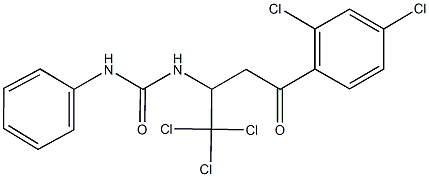 N-[3-(2,4-dichlorophenyl)-3-oxo-1-(trichloromethyl)propyl]-N'-phenylurea Struktur