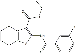 ethyl 2-[(3-methoxybenzoyl)amino]-4,5,6,7-tetrahydro-1-benzothiophene-3-carboxylate Structure