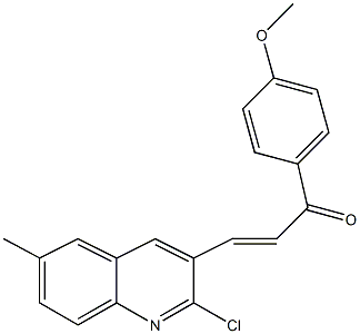 3-(2-chloro-6-methyl-3-quinolinyl)-1-(4-methoxyphenyl)-2-propen-1-one Structure