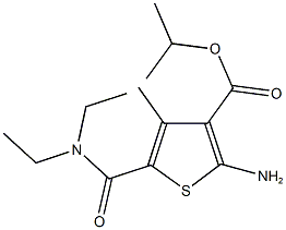 isopropyl 2-amino-5-[(diethylamino)carbonyl]-4-methyl-3-thiophenecarboxylate Structure