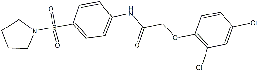 2-(2,4-dichlorophenoxy)-N-[4-(pyrrolidin-1-ylsulfonyl)phenyl]acetamide Struktur