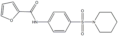 N-[4-(piperidin-1-ylsulfonyl)phenyl]-2-furamide,,结构式