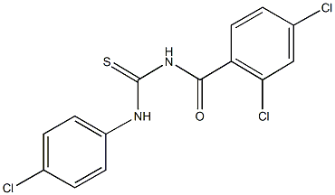 N-(4-chlorophenyl)-N'-(2,4-dichlorobenzoyl)thiourea Struktur