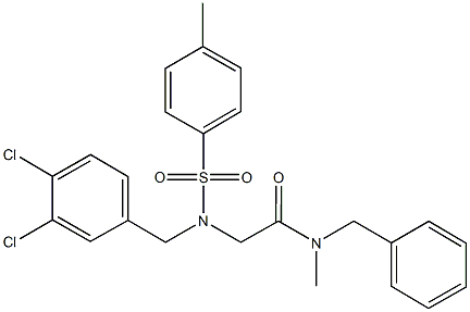 N-benzyl-2-{(3,4-dichlorobenzyl)[(4-methylphenyl)sulfonyl]amino}-N-methylacetamide Structure