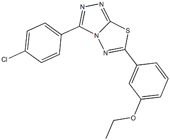 3-[3-(4-chlorophenyl)[1,2,4]triazolo[3,4-b][1,3,4]thiadiazol-6-yl]phenyl ethyl ether,,结构式