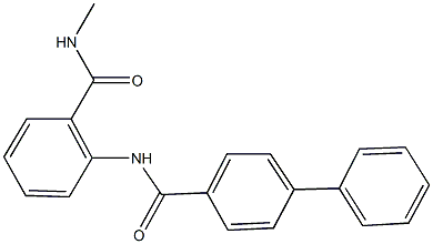 N-{2-[(methylamino)carbonyl]phenyl}[1,1'-biphenyl]-4-carboxamide 化学構造式