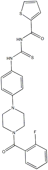 N-{4-[4-(2-fluorobenzoyl)-1-piperazinyl]phenyl}-N'-(2-thienylcarbonyl)thiourea Structure