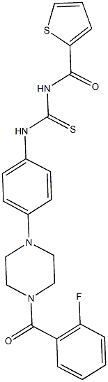  N-{4-[4-(2-fluorobenzoyl)-1-piperazinyl]phenyl}-N'-(2-thienylcarbonyl)thiourea