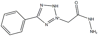 2-(2-hydrazino-2-oxoethyl)-5-phenyl-3H-tetraazol-2-ium 化学構造式