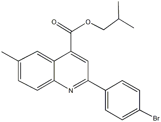 isobutyl 2-(4-bromophenyl)-6-methyl-4-quinolinecarboxylate Structure