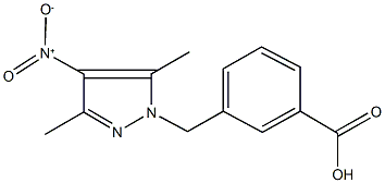 3-({4-nitro-3,5-dimethyl-1H-pyrazol-1-yl}methyl)benzoicacid 化学構造式