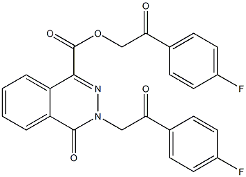 2-(4-fluorophenyl)-2-oxoethyl 3-[2-(4-fluorophenyl)-2-oxoethyl]-4-oxo-3,4-dihydro-1-phthalazinecarboxylate Structure