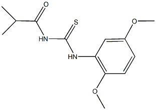 N-(2,5-dimethoxyphenyl)-N'-isobutyrylthiourea 化学構造式