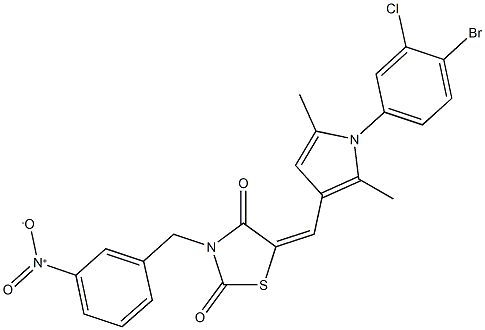  5-{[1-(4-bromo-3-chlorophenyl)-2,5-dimethyl-1H-pyrrol-3-yl]methylene}-3-{3-nitrobenzyl}-1,3-thiazolidine-2,4-dione