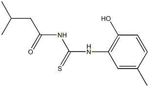 N-(2-hydroxy-5-methylphenyl)-N'-(3-methylbutanoyl)thiourea,,结构式