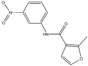 N-{3-nitrophenyl}-2-methyl-3-furamide Struktur