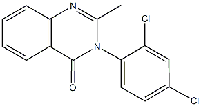 3-(2,4-dichlorophenyl)-2-methyl-4(3H)-quinazolinone,,结构式