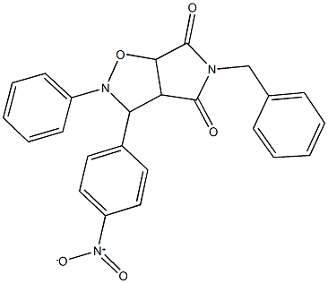 5-benzyl-3-{4-nitrophenyl}-2-phenyldihydro-2H-pyrrolo[3,4-d]isoxazole-4,6(3H,5H)-dione Structure