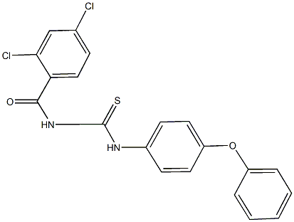 N-(2,4-dichlorobenzoyl)-N'-(4-phenoxyphenyl)thiourea 化学構造式