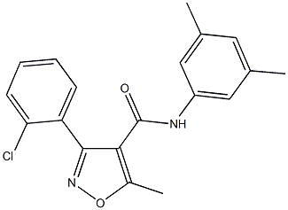 3-(2-chlorophenyl)-N-(3,5-dimethylphenyl)-5-methyl-4-isoxazolecarboxamide Structure