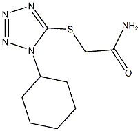 2-[(1-cyclohexyl-1H-tetraazol-5-yl)sulfanyl]acetamide Struktur