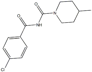 N-(4-chlorobenzoyl)-4-methyl-1-piperidinecarboxamide Structure