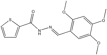 N'-(2,4,5-trimethoxybenzylidene)-2-thiophenecarbohydrazide Structure