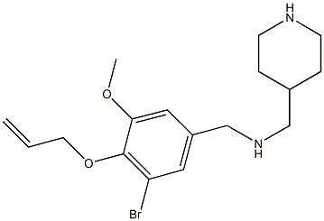 N-[4-(allyloxy)-3-bromo-5-methoxybenzyl]-N-(4-piperidinylmethyl)amine Structure