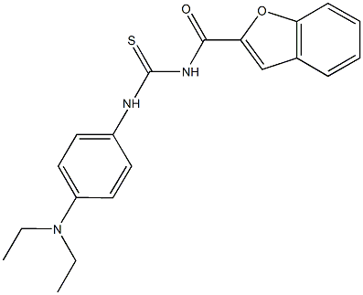 N-(1-benzofuran-2-ylcarbonyl)-N'-[4-(diethylamino)phenyl]thiourea,,结构式