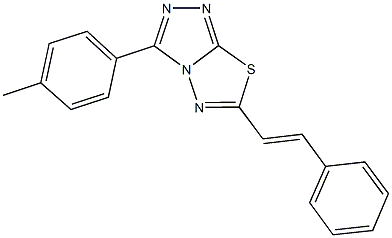 3-(4-methylphenyl)-6-(2-phenylvinyl)[1,2,4]triazolo[3,4-b][1,3,4]thiadiazole