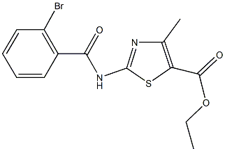 ethyl 2-[(2-bromobenzoyl)amino]-4-methyl-1,3-thiazole-5-carboxylate Structure
