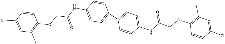 2-(4-chloro-2-methylphenoxy)-N-(4'-{[(4-chloro-2-methylphenoxy)acetyl]amino}[1,1'-biphenyl]-4-yl)acetamide 结构式