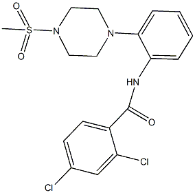 2,4-dichloro-N-{2-[4-(methylsulfonyl)-1-piperazinyl]phenyl}benzamide Struktur