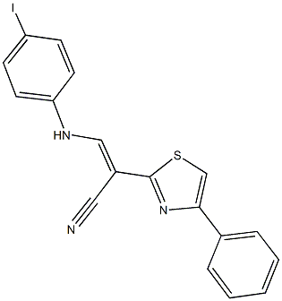 3-(4-iodoanilino)-2-(4-phenyl-1,3-thiazol-2-yl)acrylonitrile Struktur