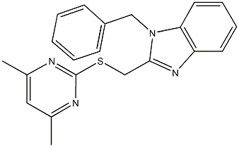 1-benzyl-2-{[(4,6-dimethyl-2-pyrimidinyl)sulfanyl]methyl}-1H-benzimidazole