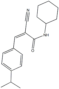 2-cyano-N-cyclohexyl-3-(4-isopropylphenyl)acrylamide 化学構造式