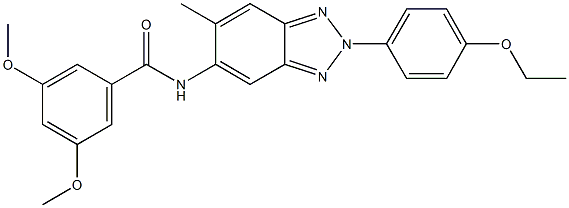 N-[2-(4-ethoxyphenyl)-6-methyl-2H-1,2,3-benzotriazol-5-yl]-3,5-dimethoxybenzamide Struktur