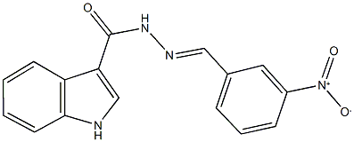 N'-{3-nitrobenzylidene}-1H-indole-3-carbohydrazide Structure