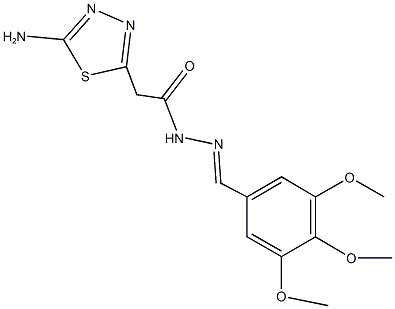 2-(5-amino-1,3,4-thiadiazol-2-yl)-N'-(3,4,5-trimethoxybenzylidene)acetohydrazide Structure