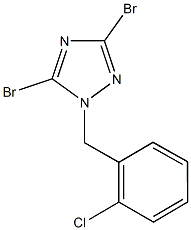 3,5-dibromo-1-(2-chlorobenzyl)-1H-1,2,4-triazole 结构式