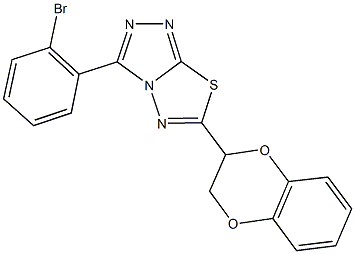 3-(2-bromophenyl)-6-(2,3-dihydro-1,4-benzodioxin-2-yl)[1,2,4]triazolo[3,4-b][1,3,4]thiadiazole