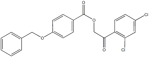 2-(2,4-dichlorophenyl)-2-oxoethyl 4-(benzyloxy)benzoate Struktur