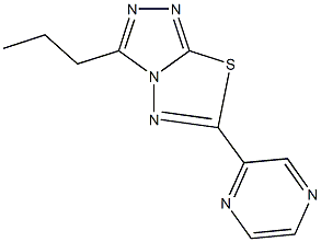 3-propyl-6-(2-pyrazinyl)[1,2,4]triazolo[3,4-b][1,3,4]thiadiazole 化学構造式