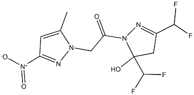 3,5-bis(difluoromethyl)-1-({3-nitro-5-methyl-1H-pyrazol-1-yl}acetyl)-4,5-dihydro-1H-pyrazol-5-ol