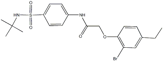 2-(2-bromo-4-ethylphenoxy)-N-{4-[(tert-butylamino)sulfonyl]phenyl}acetamide Structure