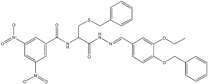 N-{2-{2-[4-(benzyloxy)-3-ethoxybenzylidene]hydrazino}-1-[(benzylsulfanyl)methyl]-2-oxoethyl}-3,5-bisnitrobenzamide|