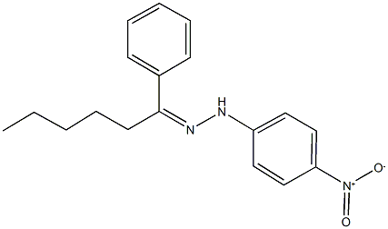 1-phenylhexan-1-one {4-nitrophenyl}hydrazone Struktur